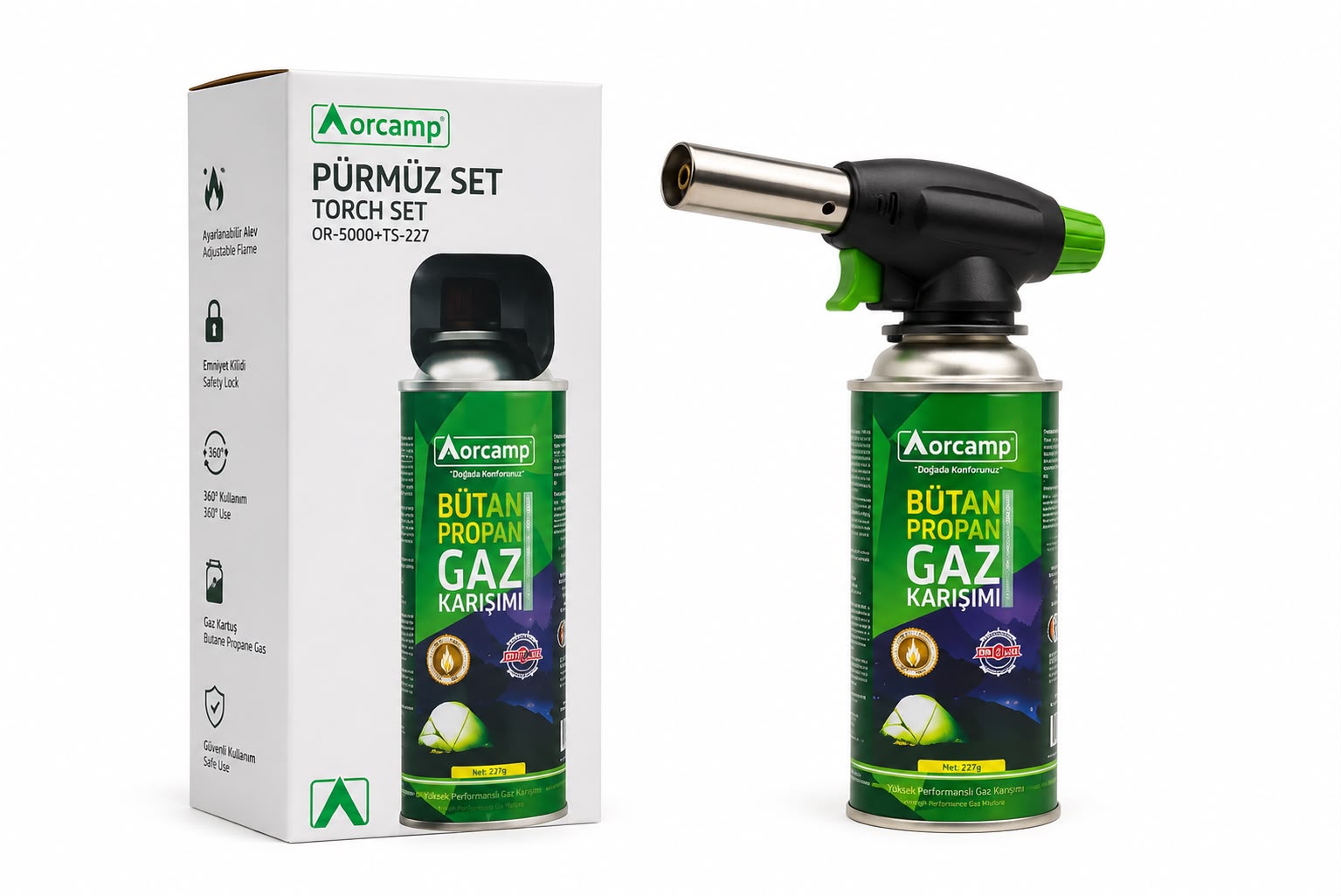 PÜRMÜZ SETKARTUŞLU  TORCH SET 